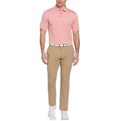 Men's Grand Slam Short Sleeve Heather Jacquard Golf Polo