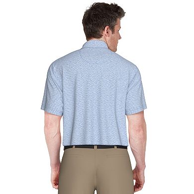 Men's Grand Slam Short Sleeve Heather Jacquard Golf Polo