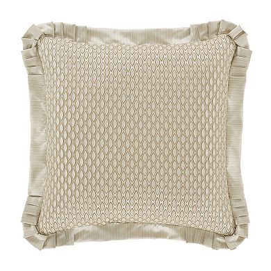 Five Queens Court Lagos Square Embellished Decorative Throw Pillow