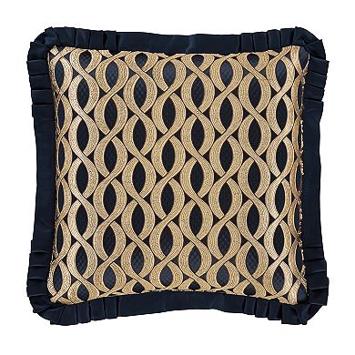 Five Queens Court Baylor Square Embellished Decorative Throw Pillow