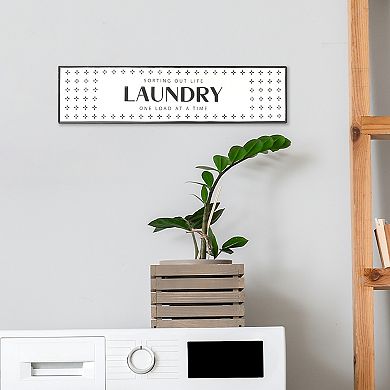 "Laundry" Embossed Metal Sign Wall Art