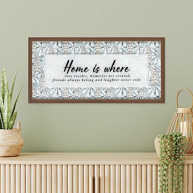 Home Is Where Sentiment Framed Wall Art