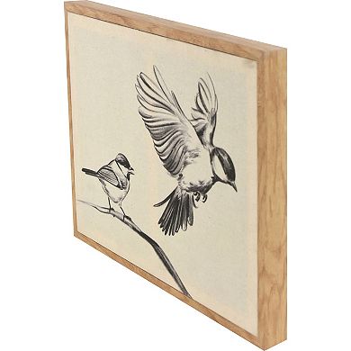 Chickadee Sketch Canvas Wall Art