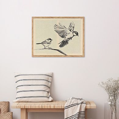 Chickadee Sketch Canvas Wall Art