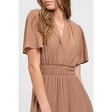 August Sky Women's Tiered Midi Dress