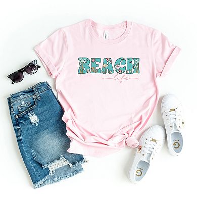 Beach Life Colorful Short Sleeve Graphic Tee