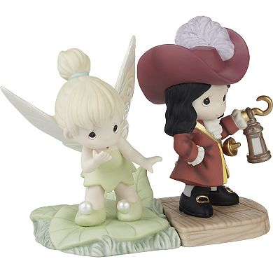 Disney's Peter Pan Tinker Bell & Captain Hook Life Is A Daring Adventure Figurine Table Decor 2-piece Set by Precious Moments