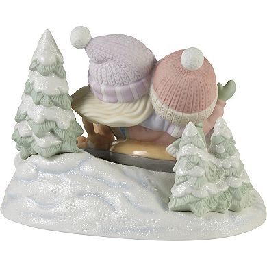 Precious Moments Away We Go In The Snow Figurine Table Decor