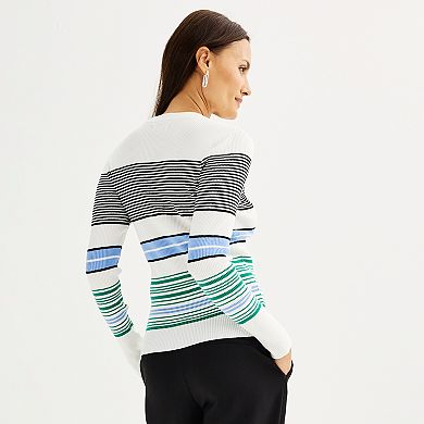 Women's Nine West Stripe Pullover Sweater