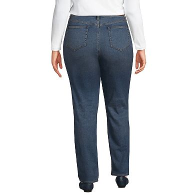 Plus Size Lands' End Recover High Rise Straight Leg Jeans