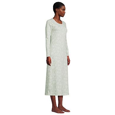 Women's Tall Lands' End Long Sleeve Midcalf Nightgown