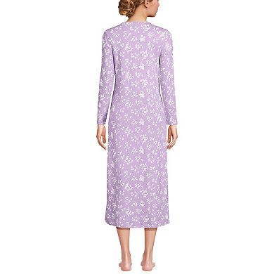 Women's Tall Lands' End Long Sleeve Midcalf Nightgown