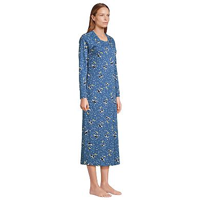 Women's Lands' End Long Sleeve Midcalf Nightgown