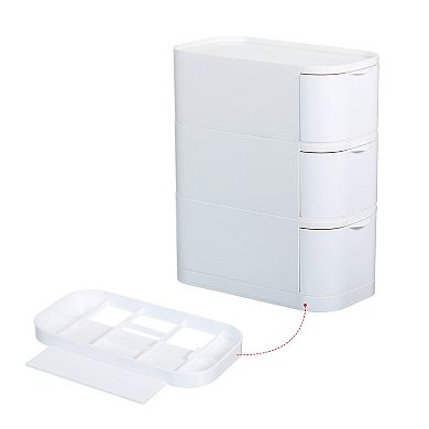Desktop Drawers Plastic Storage Box Makeup Stationery Desk Organizer