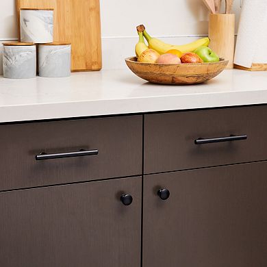 36-Piece Black Matte Drawer Pulls, 26x Kitchen Cabinet Handles 3.75" Center to Center, 10x 1" Knobs, Screws Included