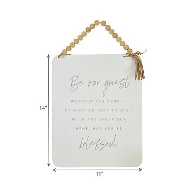 Belle Maison Be Our Guest Beaded Wall Decor