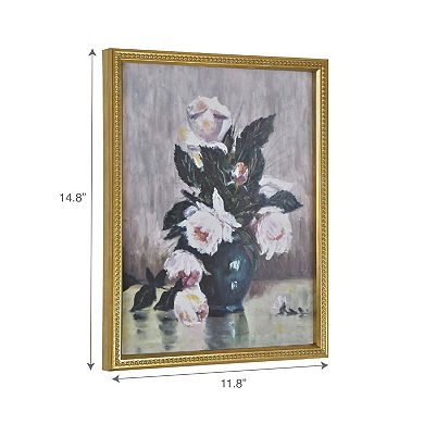 Belle Maison Printed Floral Under Glass Wall Art