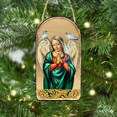 G.Debrekht Angel with Dove Religious Christian Sacred Icon Ornament Inspirational Icon Decor