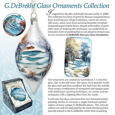 G.Debrekht Polar Cubs Glass Ornament by G. DeBrekht DecorWildlife Holiday Decor - 753-010