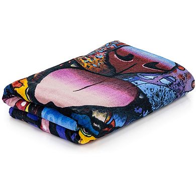 Beach Towel with Animal Print Design
