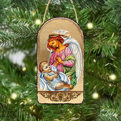 G.Debrekht Blessing Angels Religious Christian Sacred Icon Ornament Inspirational Icon Decor