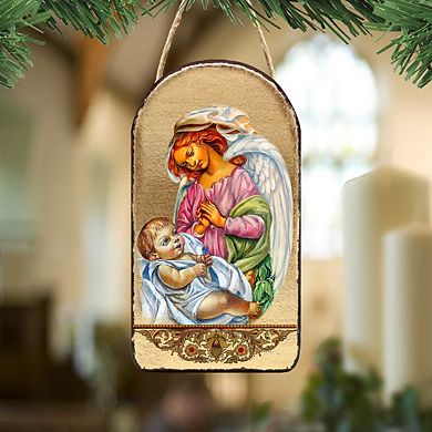 G.Debrekht Blessing Angels Religious Christian Sacred Icon Ornament Inspirational Icon Decor