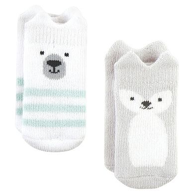 Hudson Baby Infant Boy Cotton Rich Newborn and Terry Socks, Arctic Animals