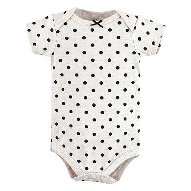 Hudson Baby Infant Girl Cotton Bodysuits, Cinnamon Pink Prints