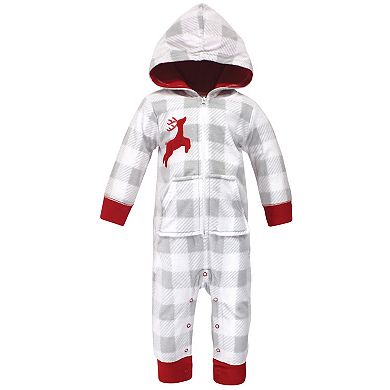 Hudson Baby Infant Fleece Jumpsuits, Coveralls, and Playsuits 2pk, Santas Sleigh