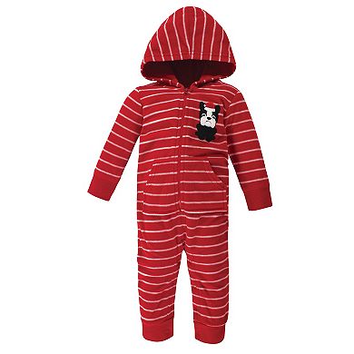 Hudson Baby Infant Boy Fleece Jumpsuits, Coveralls, and Playsuits 2pk, Christmas Dog
