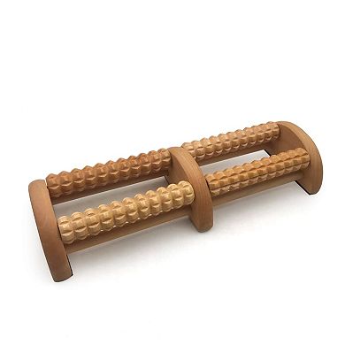 Pursonic Wooden Foot Massager with Dual Rollers