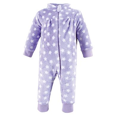 Hudson Baby Infant Girl Plush Jumpsuits, Celestial Unicorn