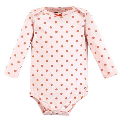 Hudson Baby Infant Girl Cotton Long-Sleeve Bodysuits, Fall Squirrel 7-Pack