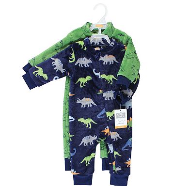 Hudson Baby Toddler Boys Plush Jumpsuits, Dinosaurs