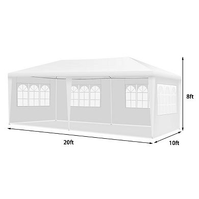 10 x 20 Feet Outdoor Party Wedding Canopy Tent with Removable Walls and Carry Bag