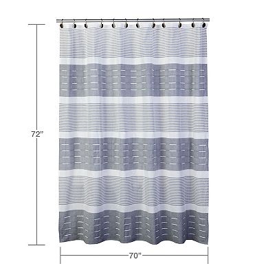 SKL Home Pleated Stripe Woven Shower Curtain