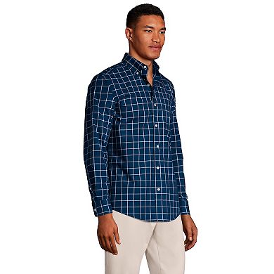 Men's Lands' End Tailored Fit No Iron Twill Long Sleeve Shirt