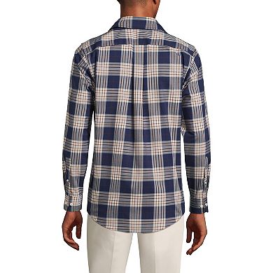 Men's Lands' End Tailored Fit No Iron Twill Long Sleeve Shirt