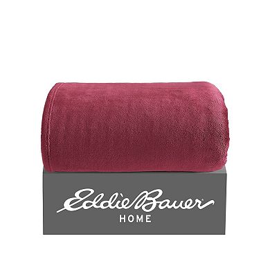 Eddie Bauer Eddie Ultra Lux Plush Red Throw Blanket