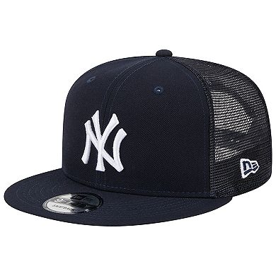 Men's New Era Navy New York Yankees Team Color Trucker 9FIFTY Snapback Hat