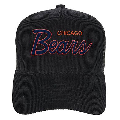 Youth Mitchell & Ness Black Chicago Bears Times Up Precurved Trucker Adjustable Hat