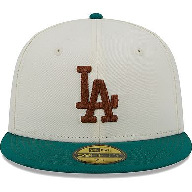 Men's New Era White Los Angeles Dodgers Cooperstown Collection Camp 59FIFTY Fitted Hat