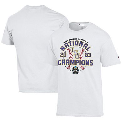Unisex Champion  White LSU Tigers 2023 NCAA Men's Baseball College World Series Champions Locker Room T-Shirt