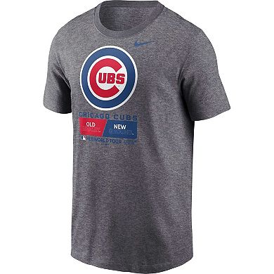 Men's Nike  Heather Charcoal Chicago Cubs 2023 MLB World Tour: London Series T-Shirt