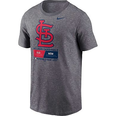Men's Nike  Heather Charcoal St. Louis Cardinals 2023 MLB World Tour: London Series T-Shirt