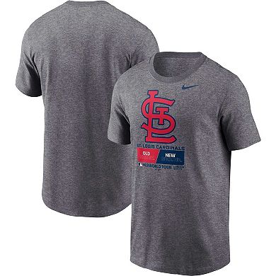 Men's Nike  Heather Charcoal St. Louis Cardinals 2023 MLB World Tour: London Series T-Shirt
