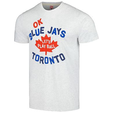 Men's Homage Gray Toronto Blue Jays Let's Play Ball Tri-Blend T-Shirt