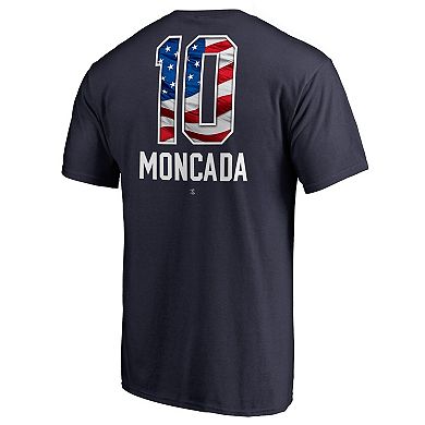 Men's Fanatics Branded Yoan Moncada Navy Chicago White Sox Banner Wave Name & Number T-Shirt