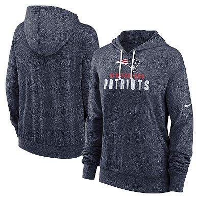 Women's Nike Navy New England Patriots Plus Size Gym Vintage Pullover Hoodie
