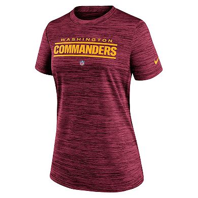 Women's Nike Burgundy Washington Commanders Sideline Velocity Performance T-Shirt
